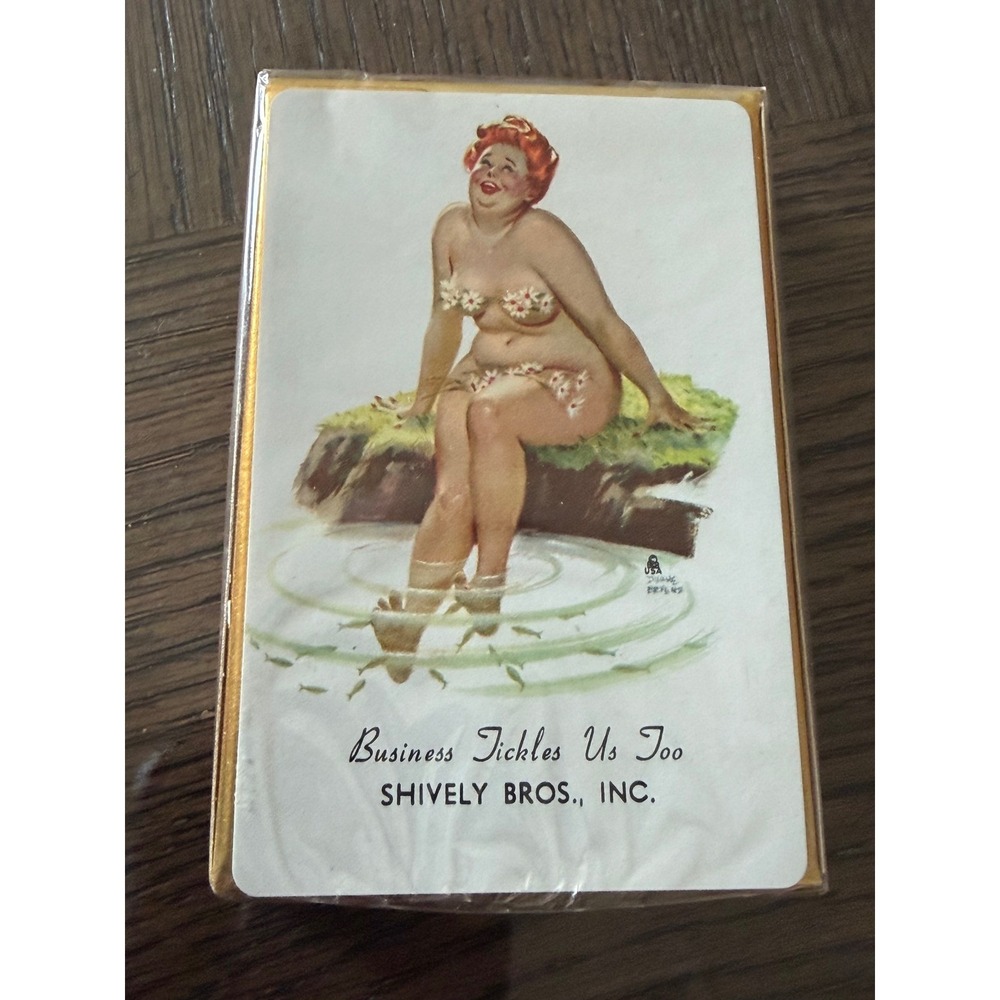 Vintage Hilda Pinup bride Cards Shively Bros Inc Michigan Sealed